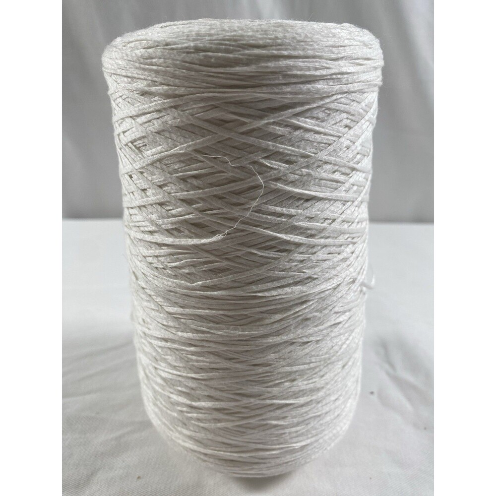 Cone Yarn Spool Yarn 100% Cotton White Tape 470g Net Weight #747